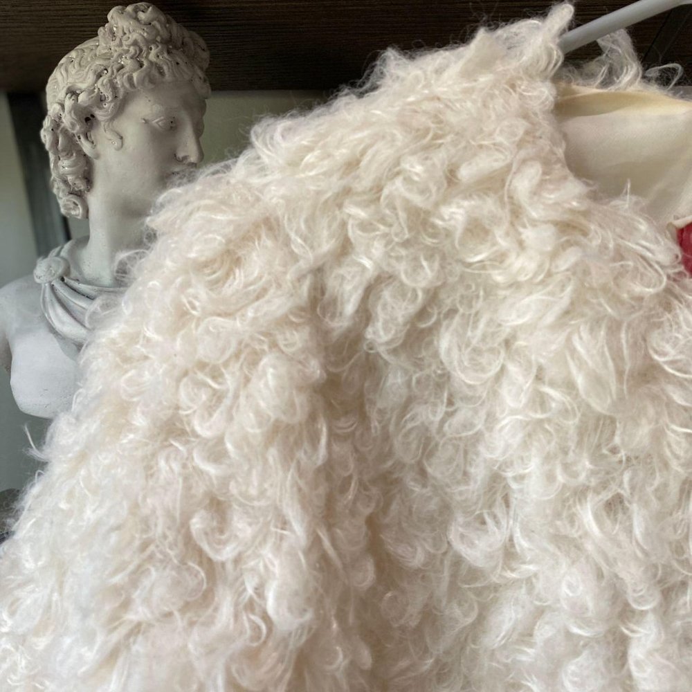 Bernardo Collection Fluffy Cream Jacket Medium - Picture 5 of 9